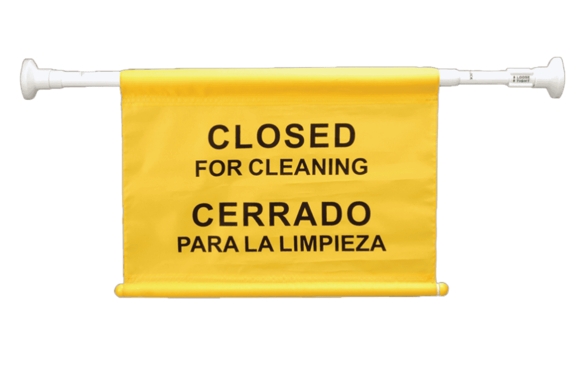 Bilingual Safety Pole Sign