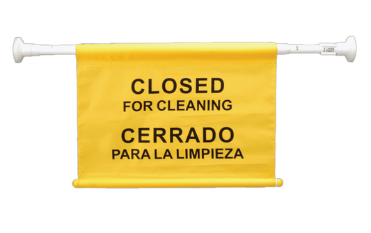 Bilingual Safety Pole Sign